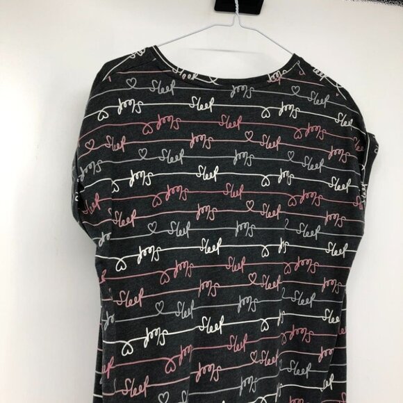 Sleep Well grey sleep script short muumuu pajama dress  size 10 - Picture 5 of 15